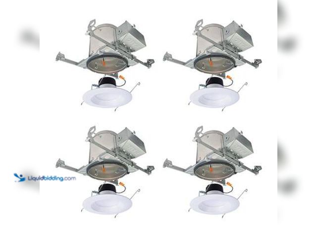 Lot 49-5544689 - HALO LT 6 in. Adjustable CCT Canless IC Rated Dimmable Indoor, Outdoor Integrated LED Recessed Light...