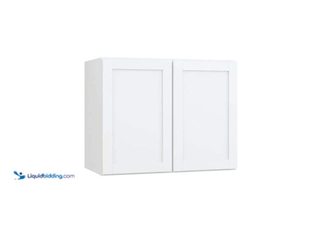Lot 49-5549608 - Hampton Bay Courtland 30 in. W x 15 in. D x 23.5 in. H Assembled Shaker Wall Bridge Kitchen Cabinet ...