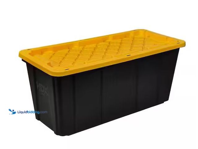 Lot 49-5486974 - HDX
57 Gal. Tough Storage Tote in Black Internet # 328027067
Model # 999-57G-HDX
Store SKU # 1010...