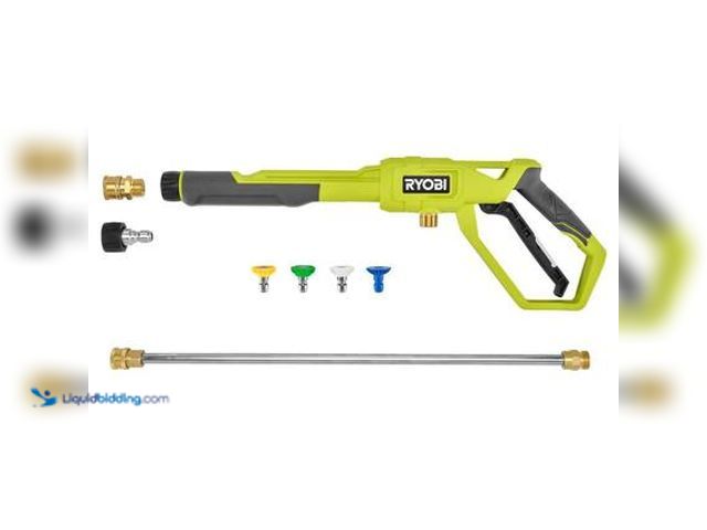 Lot 49-5559298 - RYOBI Pressure Washer Trigger Handle Kit with Quick-Connect Adaptors, Nozzles and Wand for Pressure ...