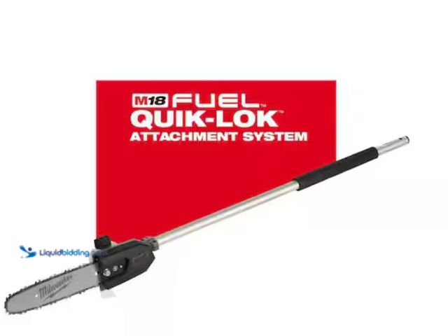 Lot 49-3614377 - Milwaukee M18 FUEL QUIK-LOK 10 in. Pole Saw Attachment (Tool-Only), Model # 49-16-2720, Unused.  Ref...