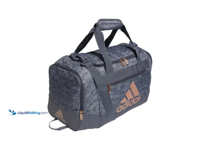 Lot 49-3472612 - adidas Defender 4 Small Duffel Bag, Jersey Onix Grey/Rose Gold/Onix Grey Model #266256295738, Unused...