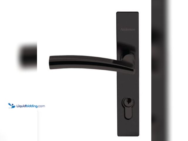 Lot 49-5460381 - Andersen Modern Handle Set For 1 1/2″ Thick Aluminum Storm Doors – Matte Black Item is unused.