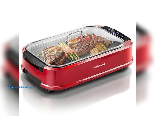 Lot 49-5572071 - Techwood Indoor Smokeless Grill,1500W Electric BBQ Grill with Temperature Control, Korean Grill Remo...