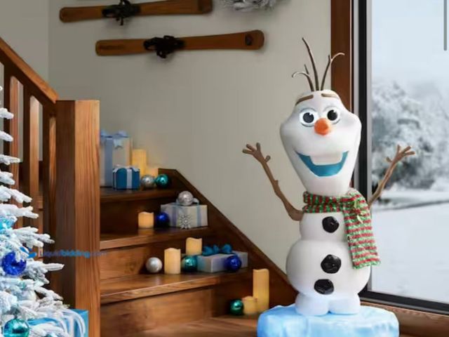 Lot 49-1570366 - Disney Frozen 4 ft. Animated LED Holiday Olaf, Model # 25SV24764, Slightly used, Unable to test, Scu...