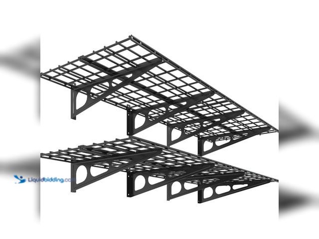 Lot 49-1557102 - FLEXIMOUNTS 2-Pack 2x6ft Garage Shelving 24-inch-by-72-inch Wall Shelf Garage Storage Rack Floating ...