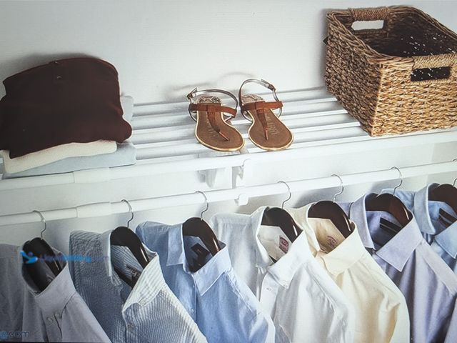 Lot 49-1814682 - One New EZ Shelf One EZ Shelf DIY expandable closet SHELF AND ROD 28" - 48".  White,