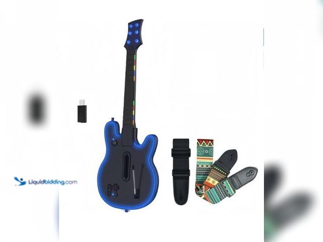Lot 49-1540328 - Lyvix Guitar Hero Controller for PS4/PS3/PC, Wireless Rechargeable Game Controller Compatible with G...