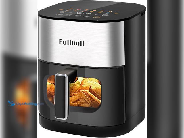 Lot 49-5437444 - Fullwill Vision Pro 6QT Air Fryer with Large Square Viewing Window,Base and Upper Heating,12 Presets...