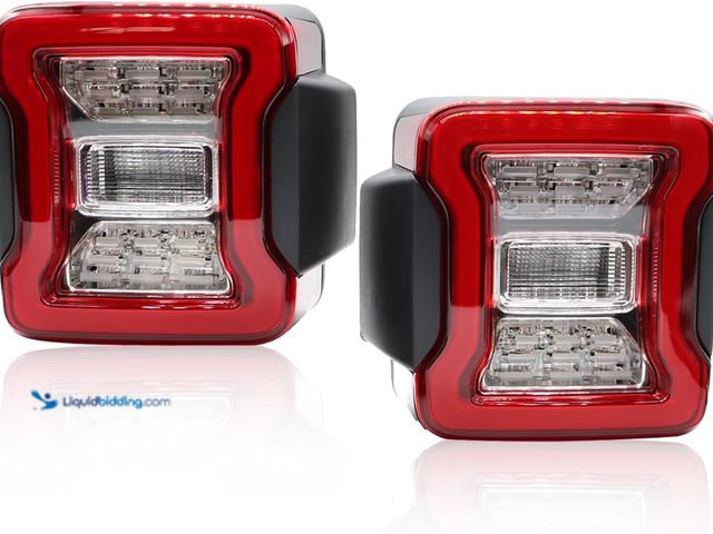 Lot 49-5406926 - Pair Tail Light Red Brake Reverse Turn Signal Lamp Rear Light Assembly Compatible with Wrangler JK J...