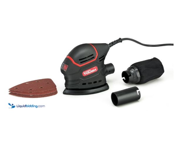 Lot 49-1622958 - Hyper Tough 1.5 Amp Corded Detail Sander with Dust Bag, Vacuum Hose Adapter & 3 Sanding Sheets, New ...