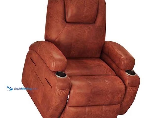 Lot 49-5486645 - LACOO
Electric Power Lift Recliner Chair (Leathaire) with Massage for Elderly, Single Sofa with 2 C...