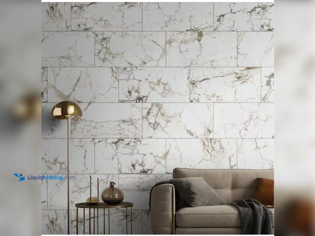 Lot 49-1594574 - Approx. (426) Sq. Ft. Of MSI Fusion 16 in. x 32 in. Matte Marble Look Porcelain Marble Look Floor Ti...