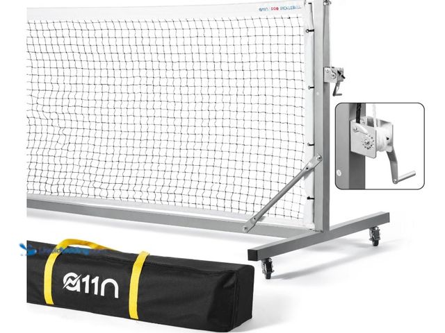 Lot 49-1516466 - A11N Sports Pro Pickleball Net with Wheels and Hand Winch, Tournament Regulation Size, Anti-Sag Desi...