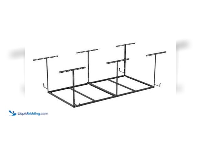 Lot 49-5548818 - FLEXIMOUNTS OHK Frame-Only Series 48 in. W x 96 in. D x 22-40 in. H Black Ceiling Mounted Overhead G...