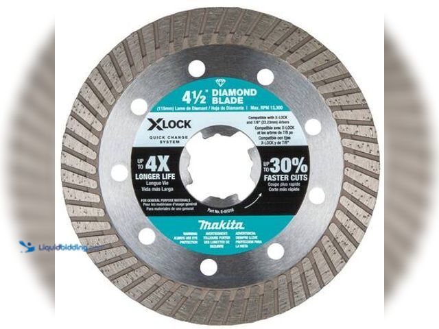 Lot 49-5575046 - Makita X-LOCK 4-1/2 in. Turbo Rim Diamond Blade for Masonry Cutting Model # E-07216 UNUSED.