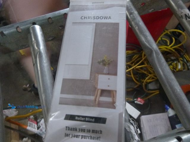 Lot 49-1518326 - ChrisDowa Cordless 100% Blackout Roller Shade, with Striped Jacquard, Thermal Insulated, UV Protecti...