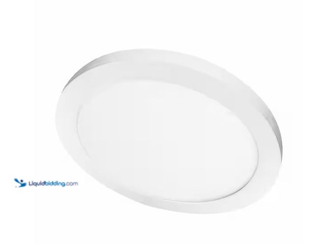 Lot 49-1568982 - Commercial Electric 11 in. 12.5-Watt Dimmable White Integrated LED 875 Lumens Round Flat Panel Flush...