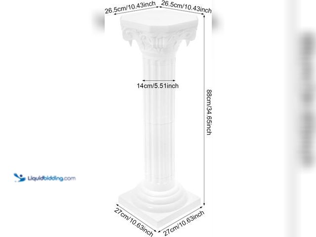 Lot 49-5549908 - Wedding Roman Column, White Wedding Landscaping Roman Pillar, Hollow Column Flower Stand, Event Deco...
