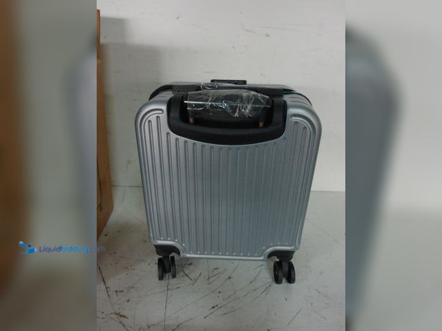 Lot 49-1622791 - 15" Carry-On Suitcase/Luggage (Silver/Grey), Unused.  REF#PA0710