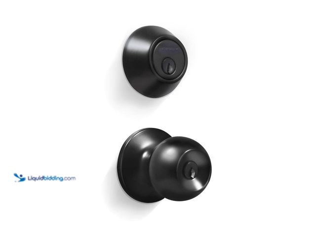 Lot 49-5464008 - Premier Lock
Black Entry Door Knob Combo Lock Set with Deadbolt and 6 Keys (scuffs and scratches) (...