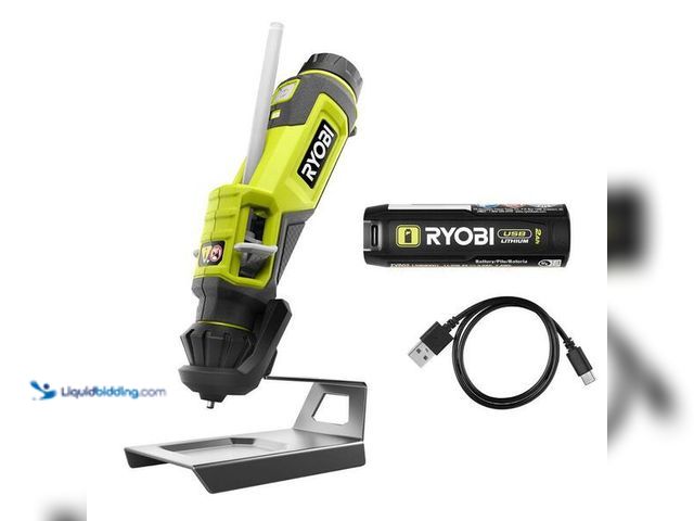 Lot 49-5452251 - RYOBI
USB Lithium Glue Pen Kit with 2.0 Ah USB Lithium Battery and Charging Cable SKU # 1009501800 ...