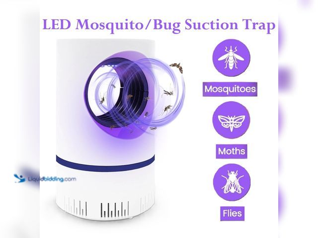 Lot 49-1616189 - Electric LED Mosquito/Bug Suction Trap 8.9"T x 5.1"W White - NEW - Eddy current technology with stro...