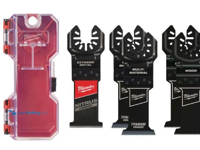 Lot 49-2020742 - Milwaukee OPEN-LOK 5PC Multi-Tool Blade Kit. Model # 49-10-9115. MSRP: $59.76. New.  Ref#AHD0922