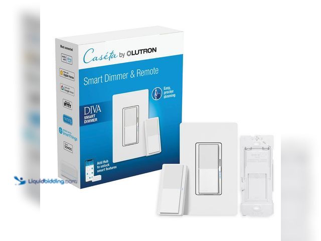 Lot 49-5449288 - Lutron
Diva Smart Dimmer Switch 3-Way Kit with Pico Paddle Remote, 150-Watt LED, White (DVRF-PKG1D-...
