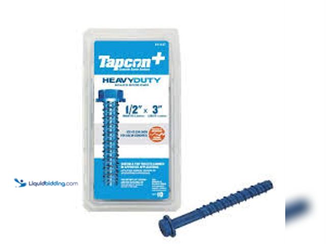 Lot 49-5476824 - QTY 2 - Tapcon 1/2 in. x 3 in. Steel Hex-Washer-Head Indoor/Outdoor Large Diameter Concrete Anchors ...