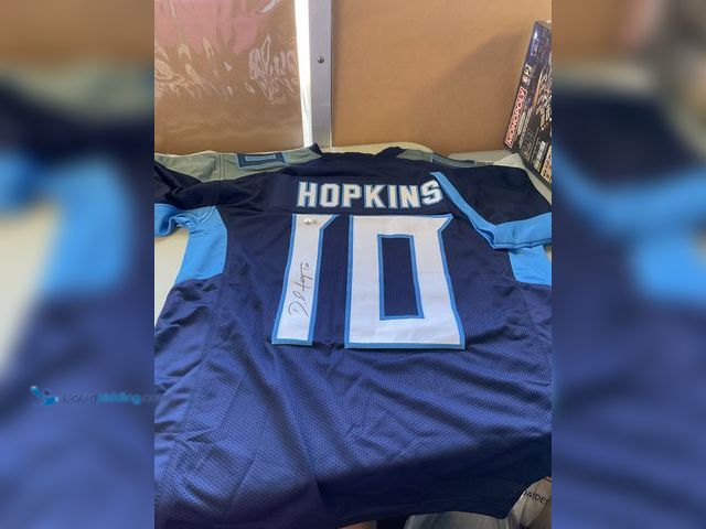Lot 49-1977838 - Other NICE TENNESSEE TITANS SUPERSTAR DEANDRE HOPKINS AUTOGRAPHED CUSTOM JERSEY WITH BECKETT COA STI...