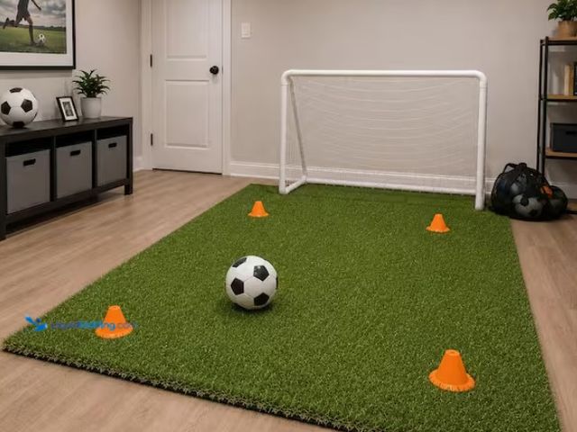 Lot 49-1622430 - Trafficmaster Emerald Green Precut Turf 5 ft. x 7 ft. Green Artificial Turf Grass Rug, Model # LHDTR...