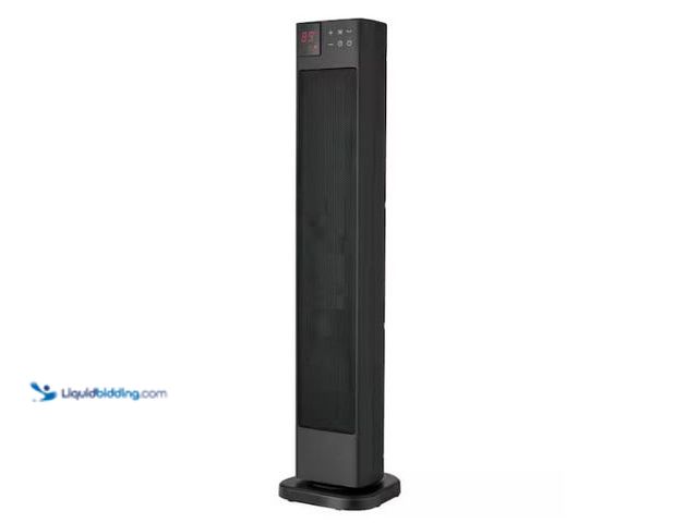 Lot 49-1569485 - Pelonis 30 in. 1500-Watt Digital Tower Ceramic Heater, Model # PHT30D7BBB, Slightly used, Powers on....