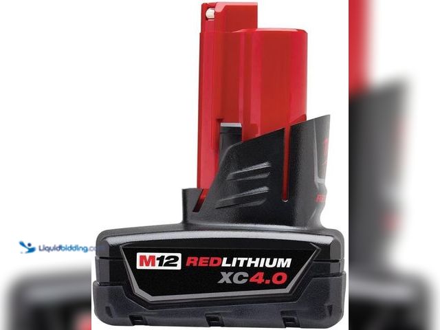 Lot 49-5476455 - Milwaukee Genuine 48-11-2440 New M12 12v Red Lithium XC 4.0 Ah Battery. Model #B01M5CV7QA. Unused. 1...