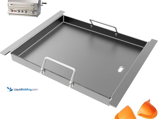 Lot 49-3565862 - Universal Half Size Griddle Insert for Bull Grill 4 Burner Angus 41628 47628 41629, 16517 Griddle Pl...