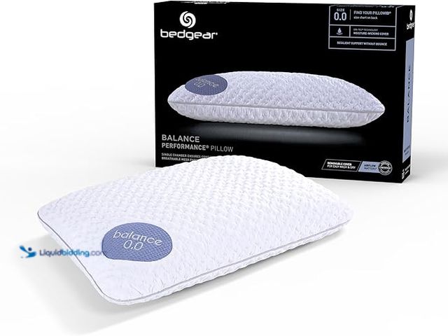Lot 49-5433746 - Bedgear Balance Performance Pillow – 0.0 - Moisture Wicking Bed Pillow for All Sleep Positions - Med...
