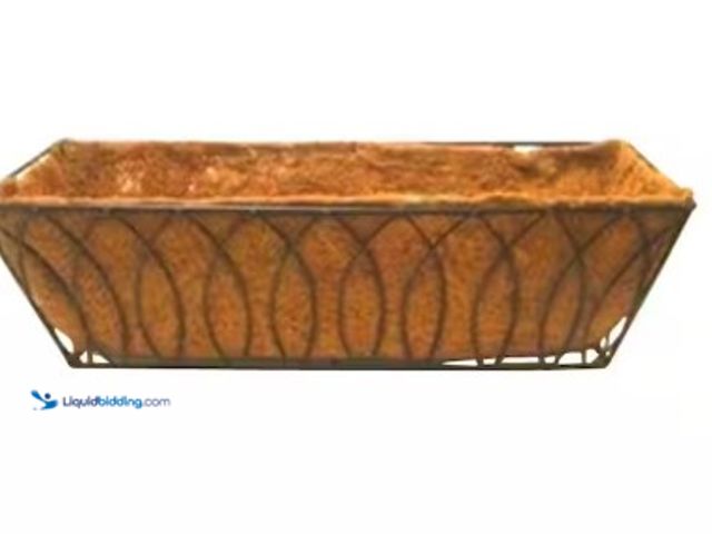 Lot 49-2004401 - Lot of (4) Pride Garden Products 24 in. Devon Window/Deck Planter with AquaSav Coconut Liner Plastic...