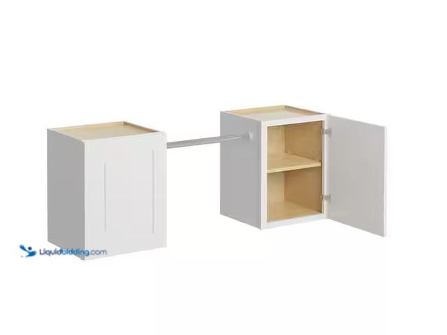 Lot 49-5551906 - MILL'S PRIDE
Greenwich Verona White 23 in. H x 58 in. W x 12 in. D Plywood Laundry Room Wall Cabine...