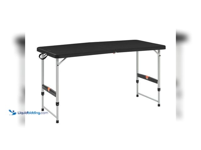 Lot 49-5552441 - HDX
4 ft. Black Resin Top Single Hand Adjustable Height Indoor/Outdoor Rectangular Folding Utility ...