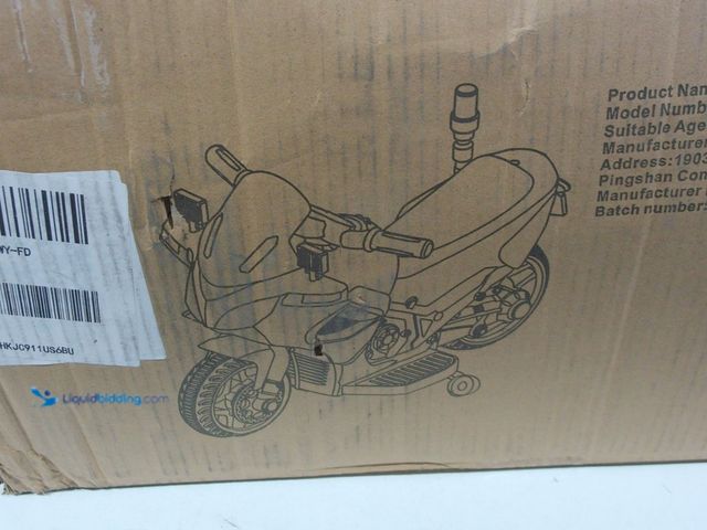 Lot 49-1555628 - 6V Electric Blue Ride On Police Motorcycle, Model# JC911, Slightly used, Unable to test, Has charger...