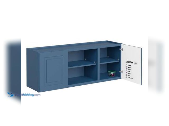Lot 49-5553526 - MILL'S PRIDE Greenwich Valencia Blue 23 in. H x 60 in. W x 12 in. D Plywood Laundry Room Wall Cabine...