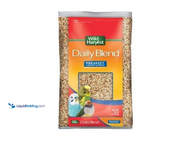 Lot 49-5542731 - Wild Harvest Daily Blend Nutrition Diet Grain Flavor for Adult Parakeet, Canary & Finch: 10lbs Pet B...