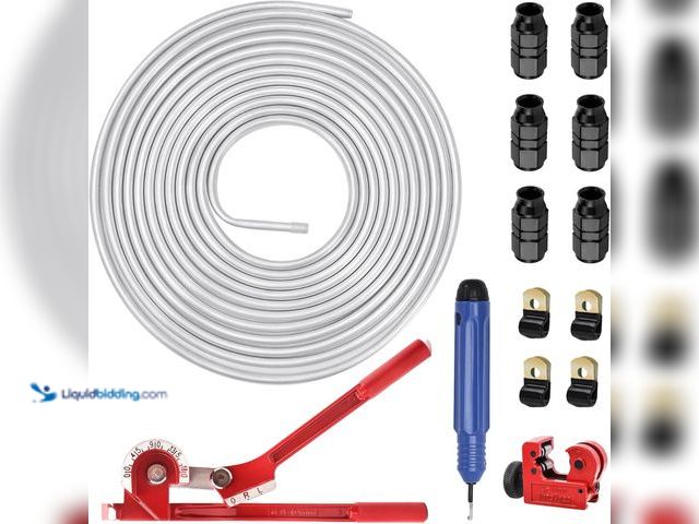 Lot 49-5410318 - EVIL ENERGY 3/8" OD Aluminum Fuel Line Hard Line Kit 25FT, 1060 Grade Aluminum Tubing Coiled. [ASIN:...
