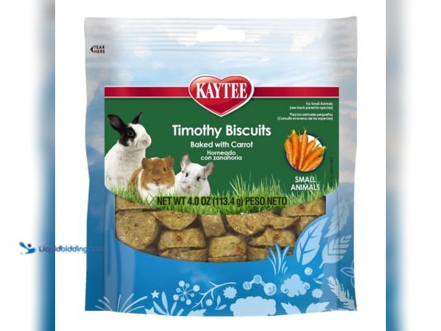 Lot 49-5483414 - QTY 12 -Kaytee Timothy Biscuits Baked Treats baked with Carrots, 100037505, 4 OZ. BBD:08/05/25 Unuse...