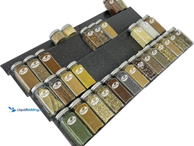 Lot 49-5463625 - LYNK PROFESSIONAL® Expandable Organizer - Heavy Gauge Steel 4 Tier Spice Rack Insert Tray for Spice ...