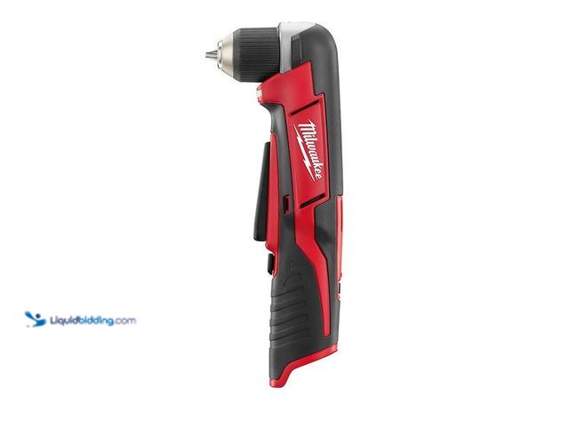 Lot 49-5414347 - Milwaukee M12 12V Lithium-Ion Cordless 3/8 in. Right Angle Drill (Tool-Only), Model # 2415-20, Used,...