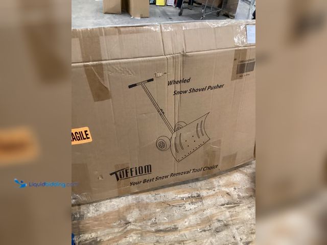 Lot 49-5454312 - Wheeled Snow Shovel pusher. Item is unused .