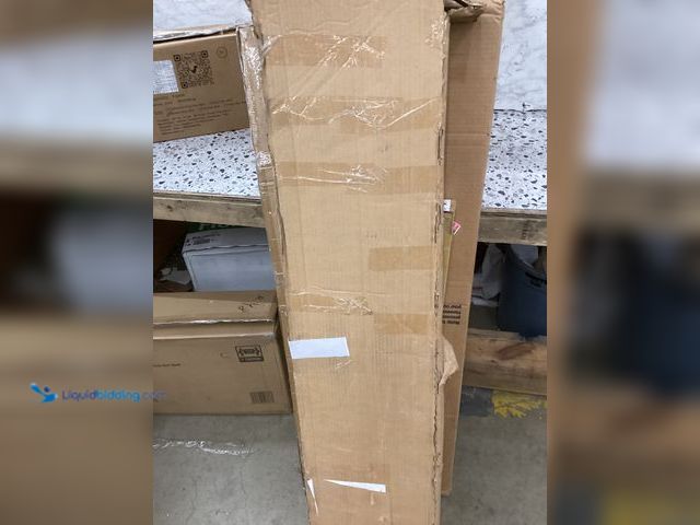 Lot 49-3528111 - 12 in. W x 55 in. H Vinyl Exterior Spaced Board and Batten Shutters Pair in Black 63. Item is unused...