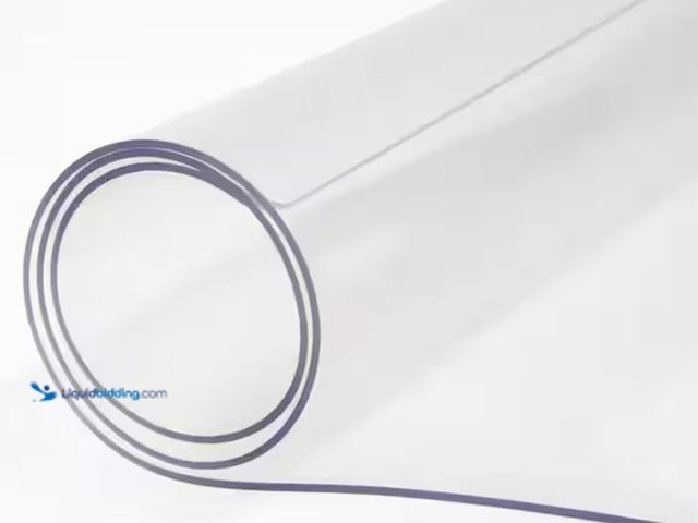 Lot 49-2000994 - VEVOR Plastic Table Cover 40 x 72 in. 1. 5mm Thick PVC Clear Table Protector Rectangle Waterproof, M...