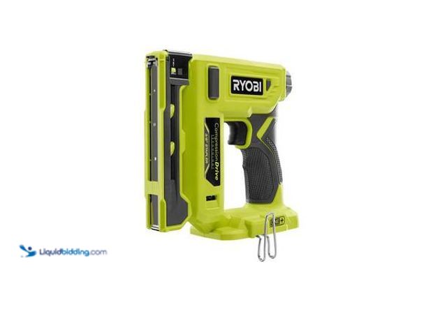 Lot 49-5553556 - RYOBI ONE+ 18V Compression Drive Cordless 3/8 in. Crown Stapler Model # P317 UNUSED. BATTERY AND CHA...
